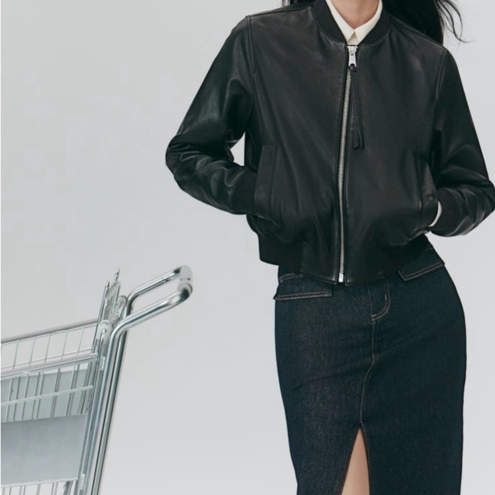 Leather Bomber Jacket